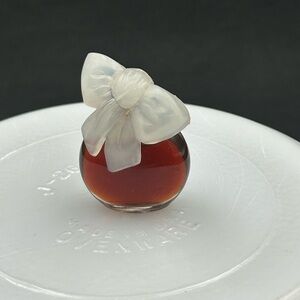 Albert Nipon Frosted Miniature Perfume Bottle with White Bow